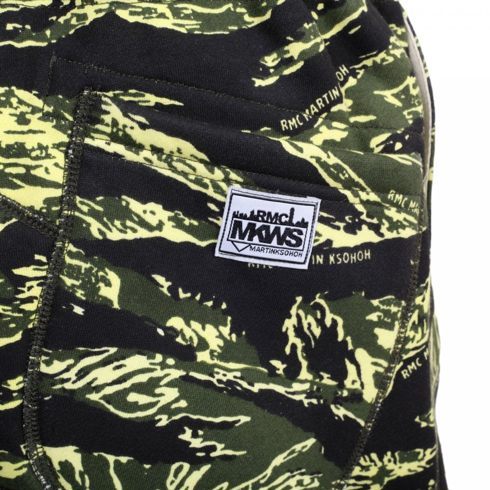 Mens Green Camo Pattern Cotton Jersey Short