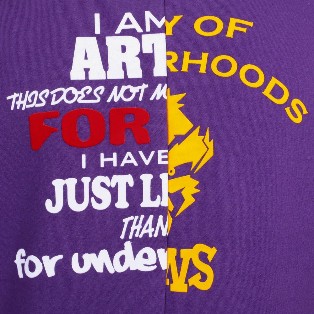 Mens Custom Made Large Fitting Cotton Purple Sweatshirt with Crew Neck