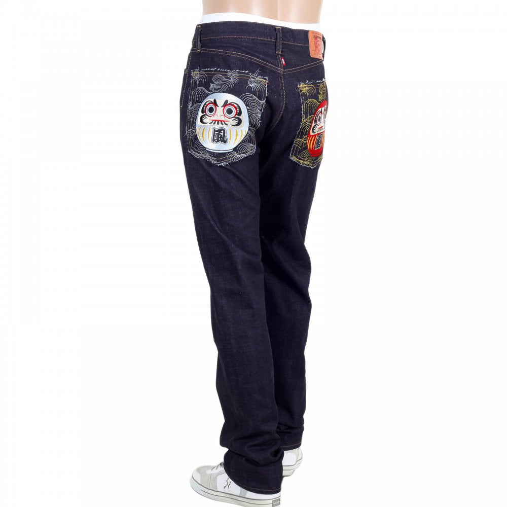 Japanese Selvedge Indigo Raw Slim Fit Maruda Fujin Raijin Denim Jeans
