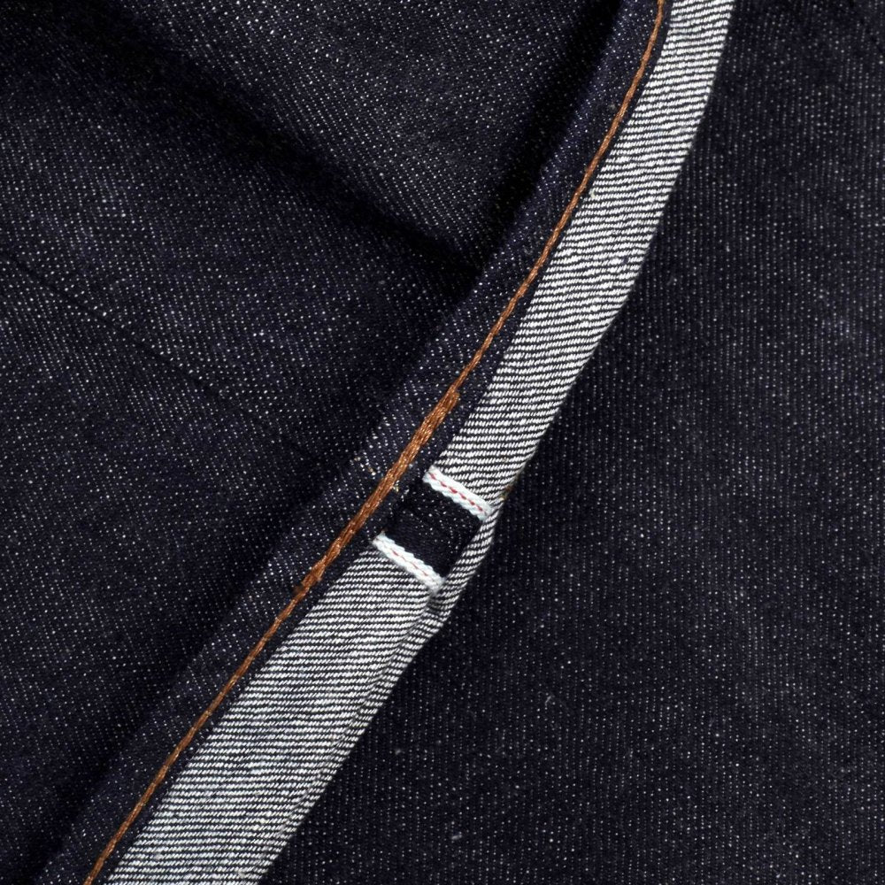 Indigo Raw Selvedge Silver Embroidery FM Union Slim Fit Denim Jeans