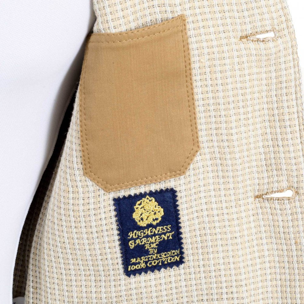 Biscuit Cotton Vintage Cut Regular Fit Lightly Padded Waistcoat