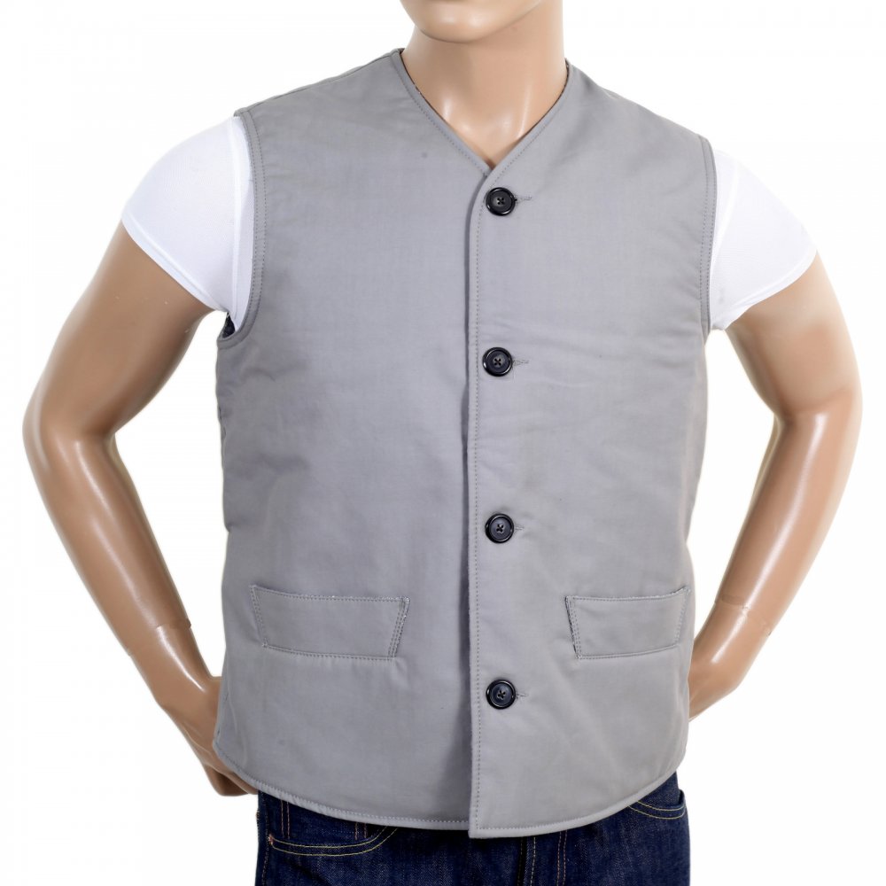Light Blue Vintage Cut Regular Fit Lightly Padded Waistcoat