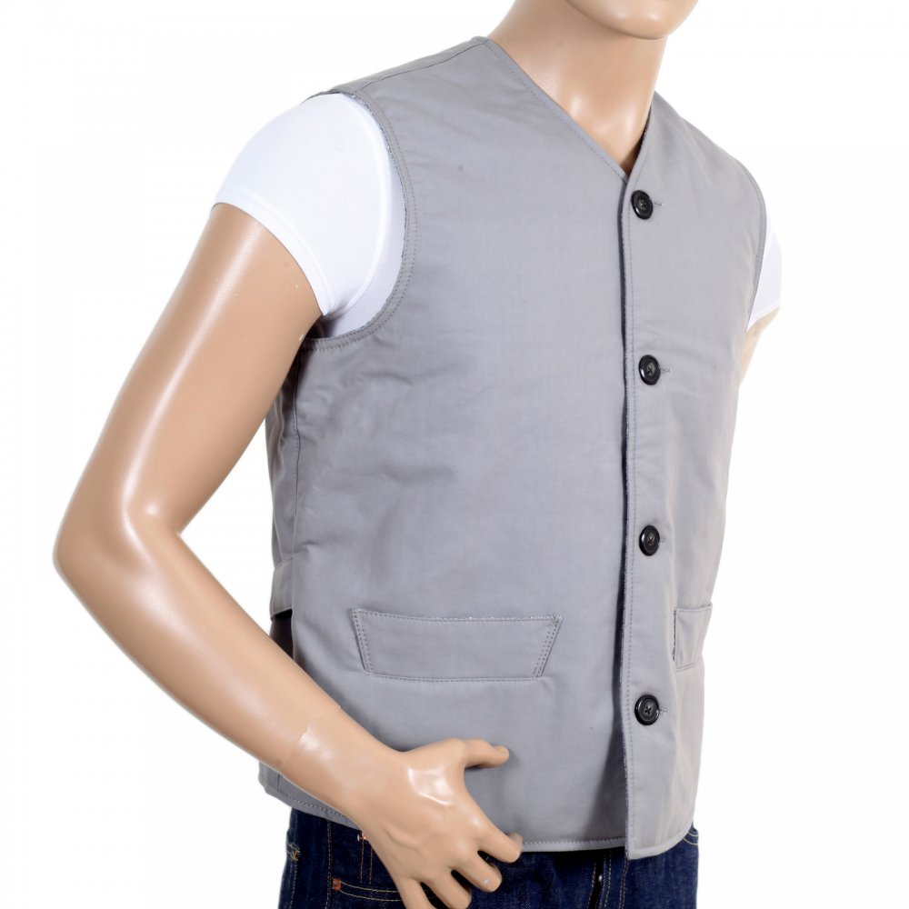 Light Blue Vintage Cut Regular Fit Lightly Padded Waistcoat