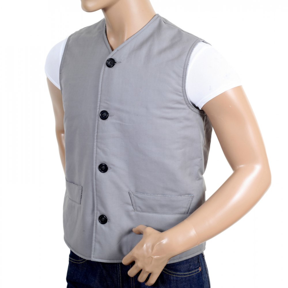 Light Blue Vintage Cut Regular Fit Lightly Padded Waistcoat