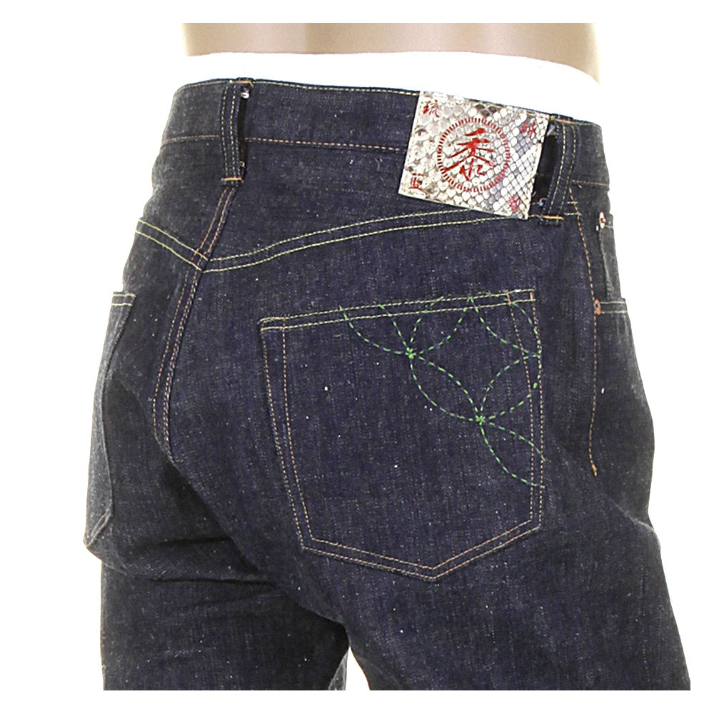 Mens Vintage Cut Okinawa Non Wash Selvedge Raw Denim Jeans SC40301N