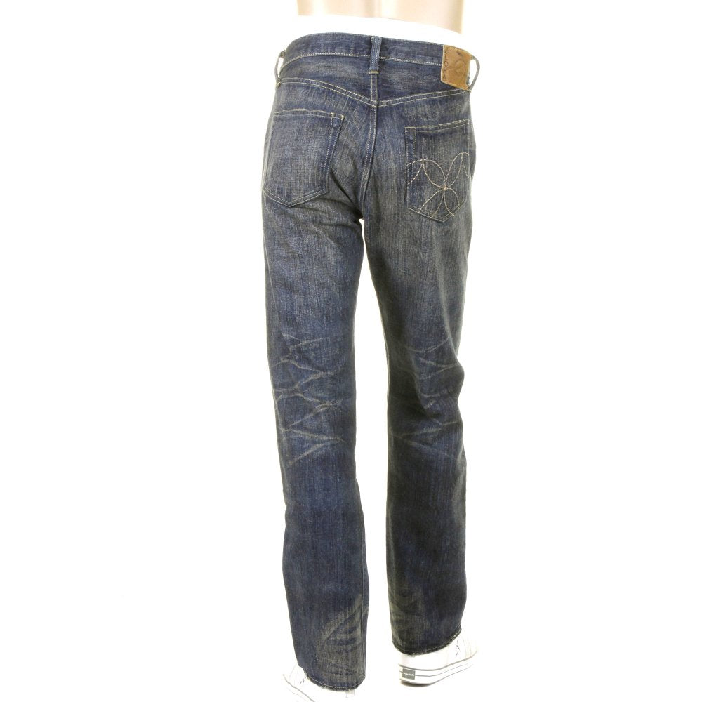 Mens Hawaiian Vintage Cut Hard Wash Japanese Selvedge Denim Jeans SC40401H
