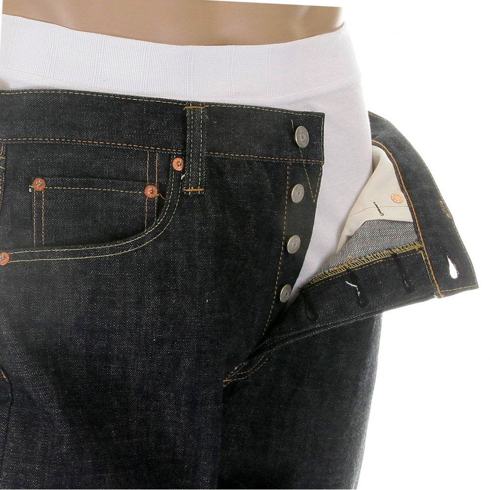 Mens Non Wash Vintage Cut Selvedge Denim Jeans SC42009N