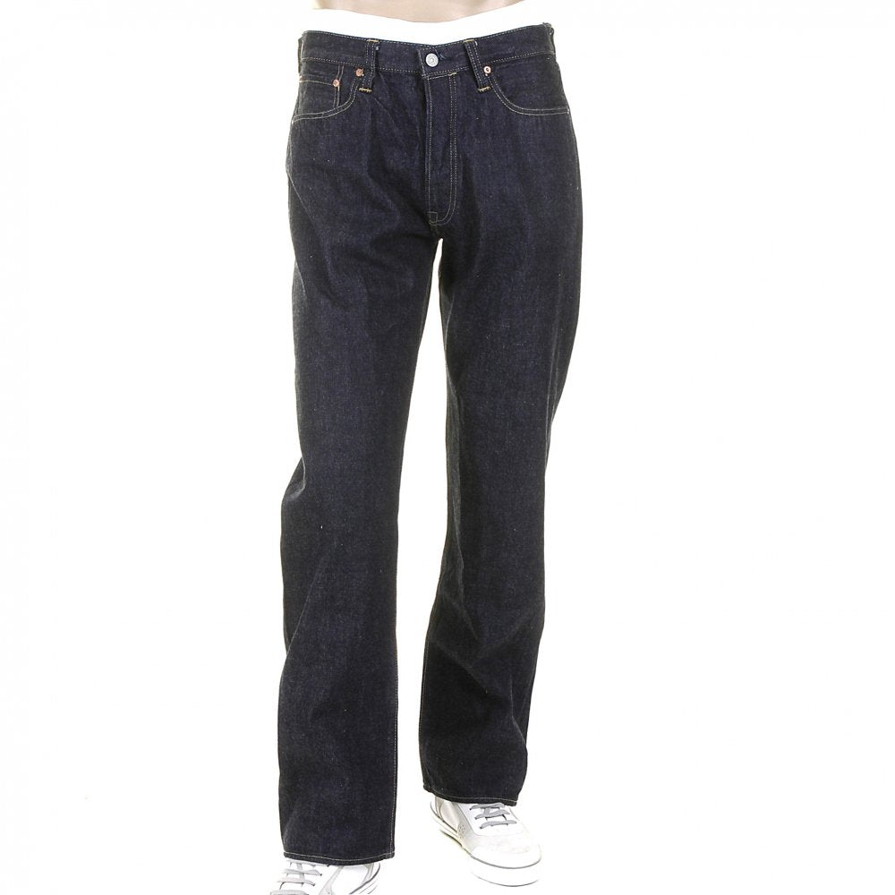 Mens One Wash Navy Vintage Cut Japanese Selvedge Denim Jeans SC41947A