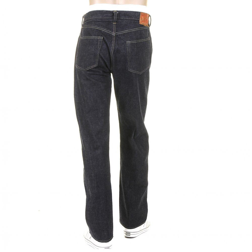 Mens One Wash Navy Vintage Cut Japanese Selvedge Denim Jeans SC41947A