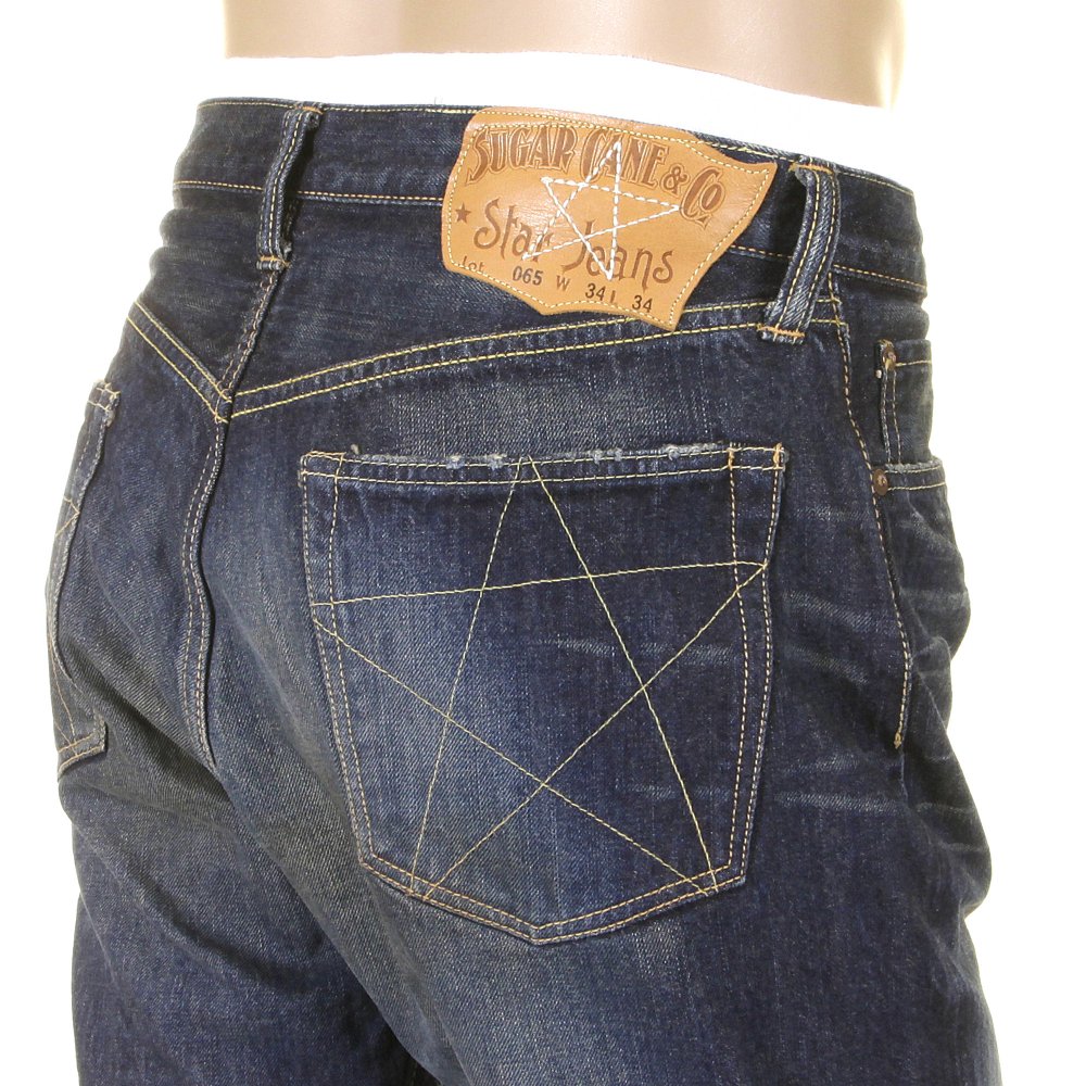 Union Star Vintage Cut Japanese Hard Dark Wash Selvedge Denim Jeans for Men SC40065H