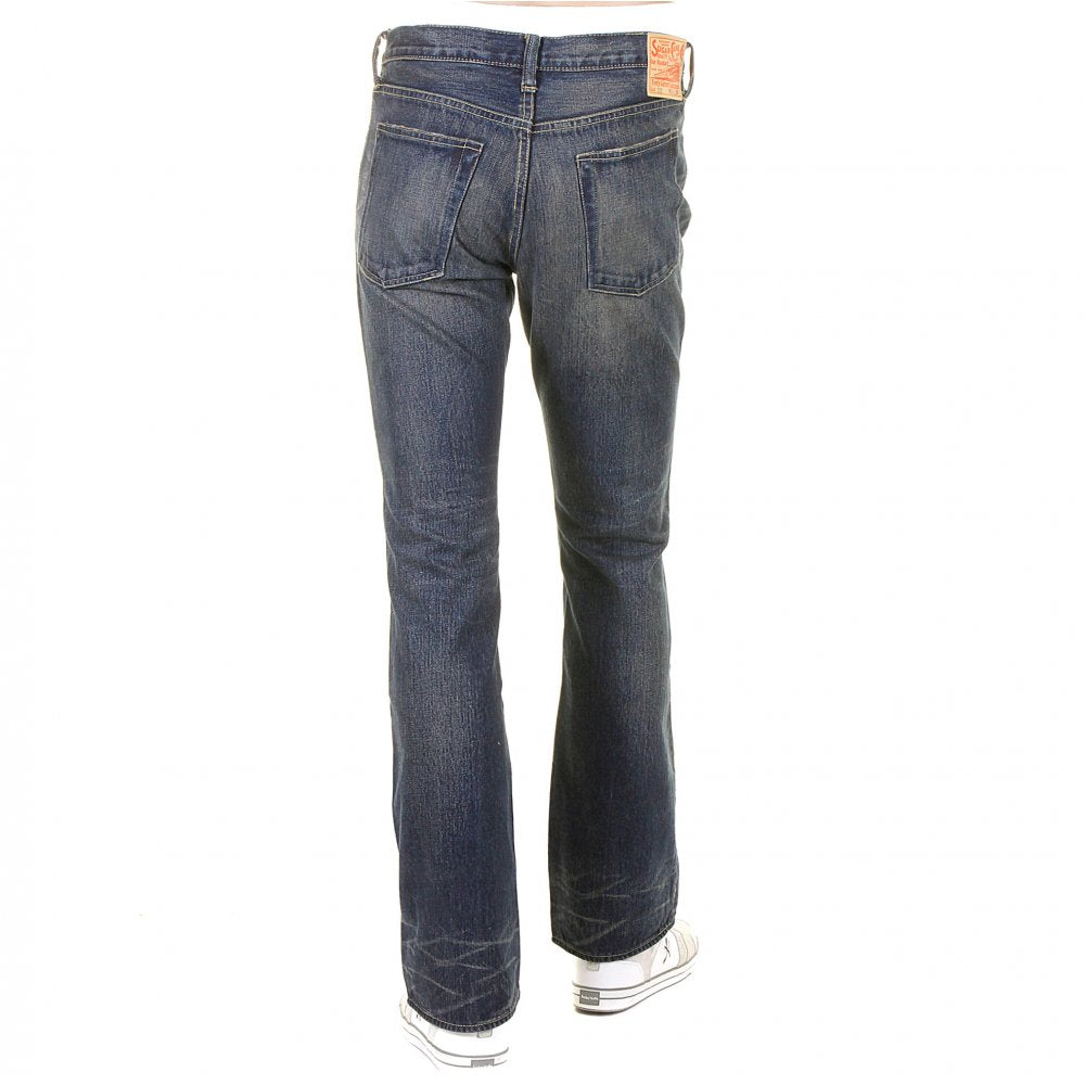 Vintage Boot Cut Dark Hard Wash Vintage Japanese Selvedge Denim Jeans SC40321H