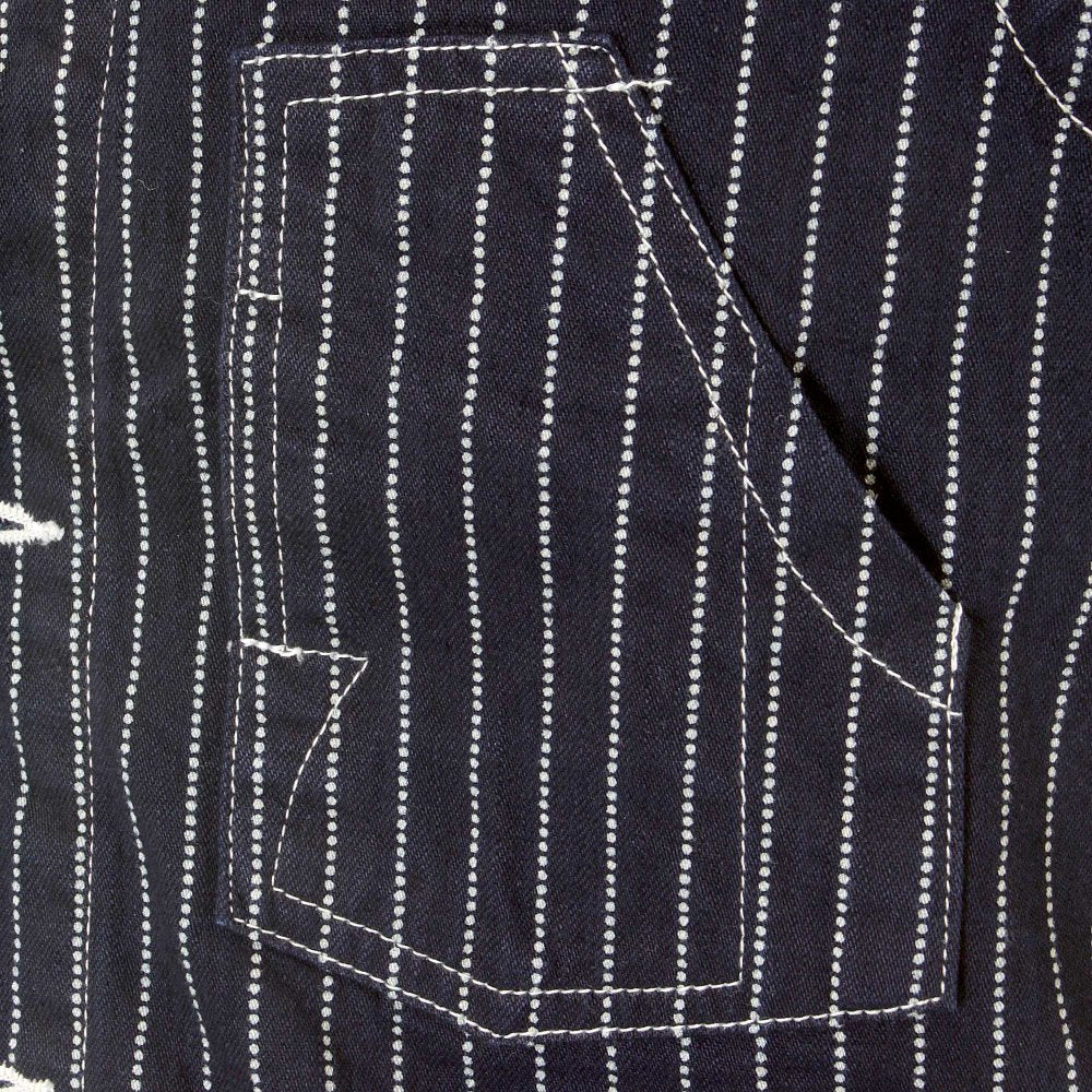 Mens Wabash Engineer Navy Dot Striped Vintage Cut Regular Fit Denim Waistcoat Work Vest SC12361A