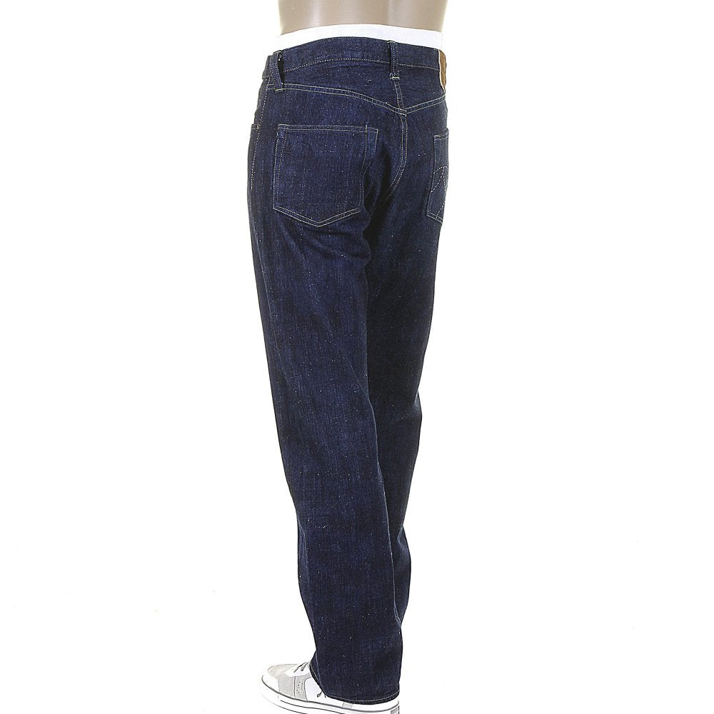 Mens Navy Hawaiian Cotton Vintage Cut One Wash Japanese Selvedge Denim Jeans SC40401A