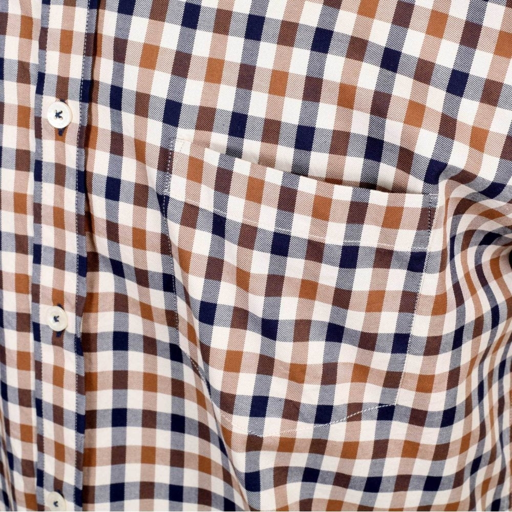 Mens Classic House Club Check Short Sleeve Vicuna Shirt
