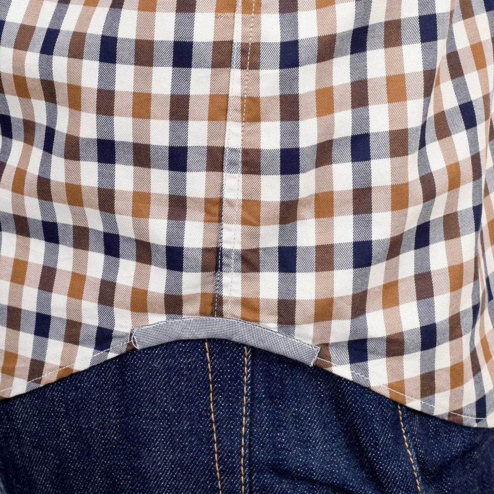Mens Classic House Club Check Short Sleeve Vicuna Shirt