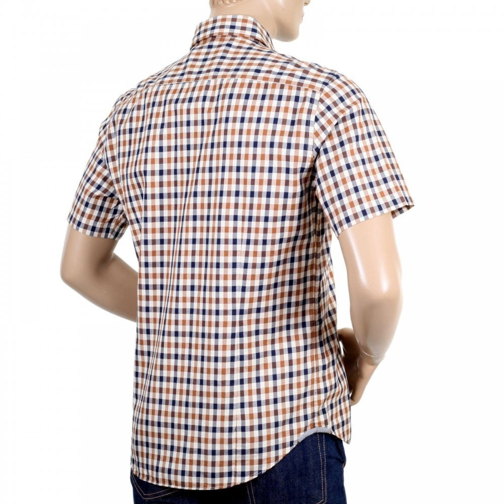 Mens Classic House Club Check Short Sleeve Vicuna Shirt