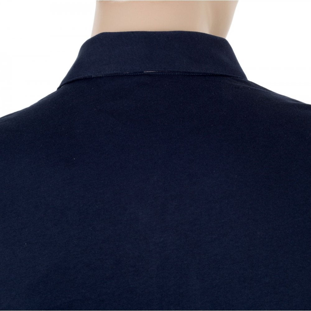 Mens 100% Cotton Regular Fit Short Sleeve Polo Shirt in Navy
