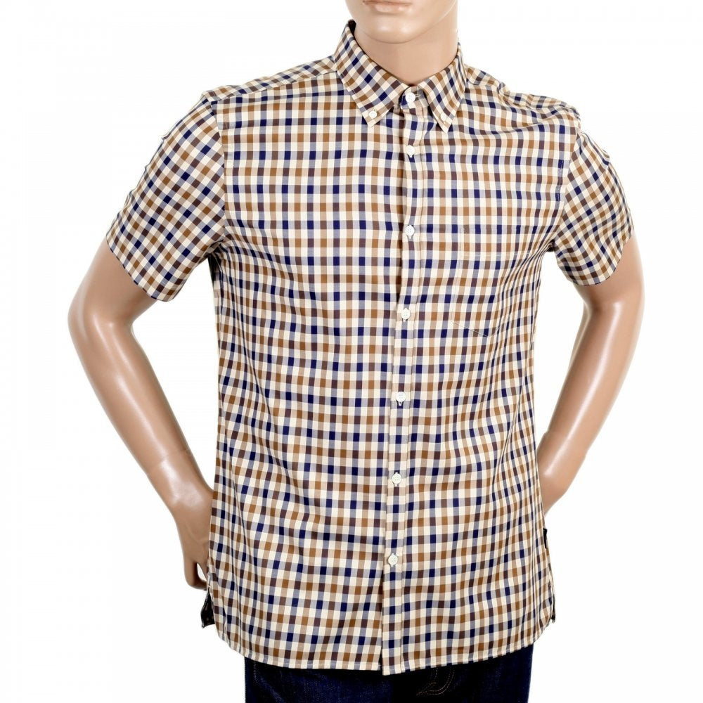 Mens Classic Club Check Harrowby Short Sleeve Shirt