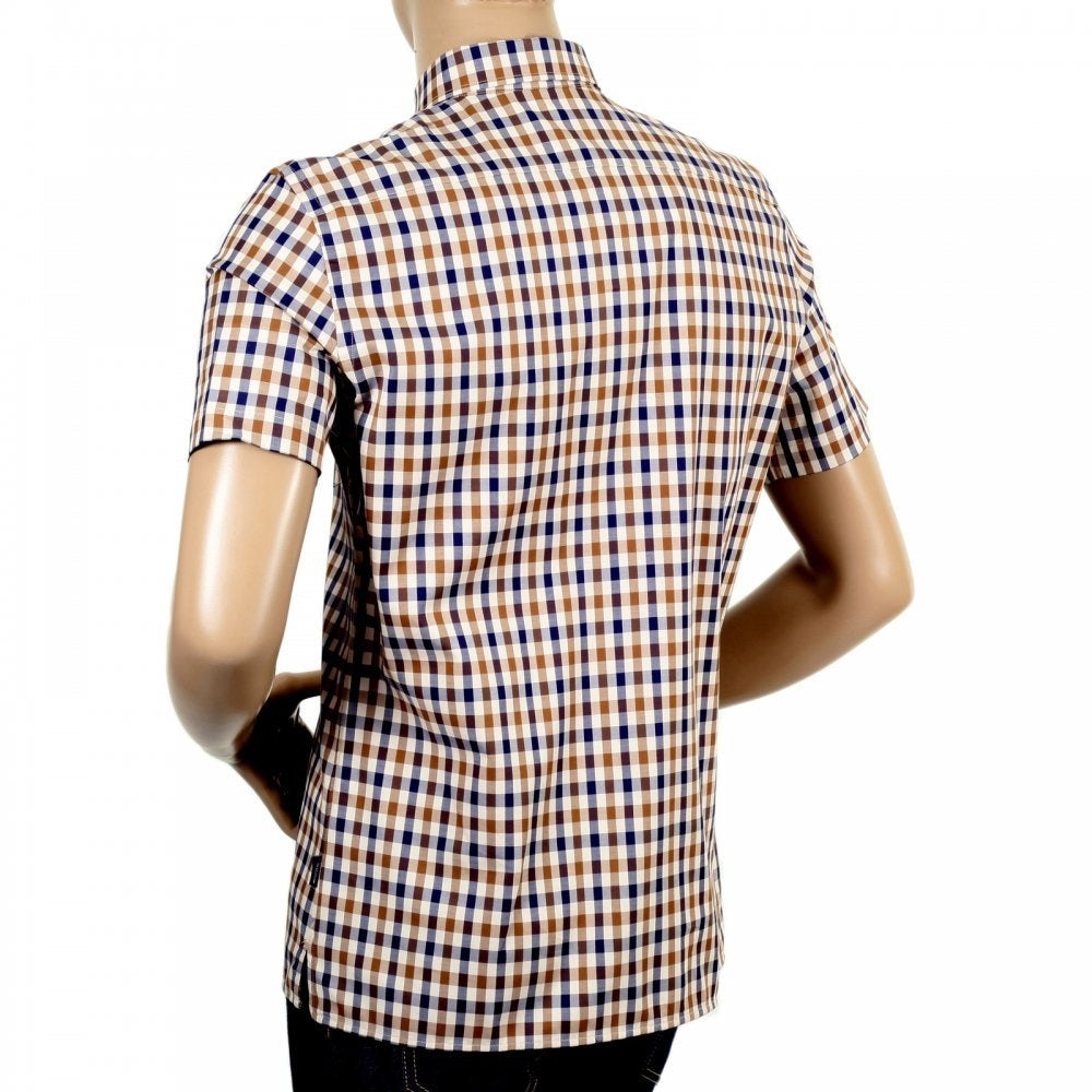 Mens Classic Club Check Harrowby Short Sleeve Shirt
