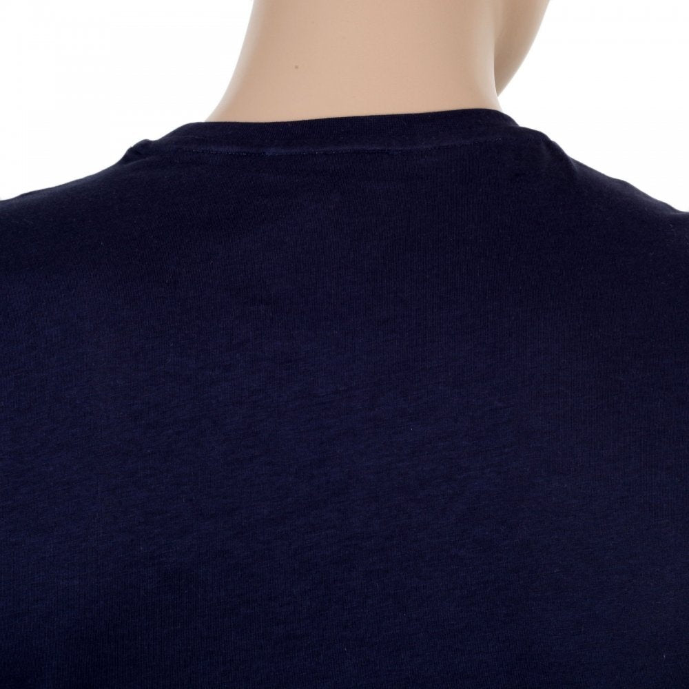 Mens Regular Fit Short Sleeve Crew Neck Navy T-shirt in Aqua