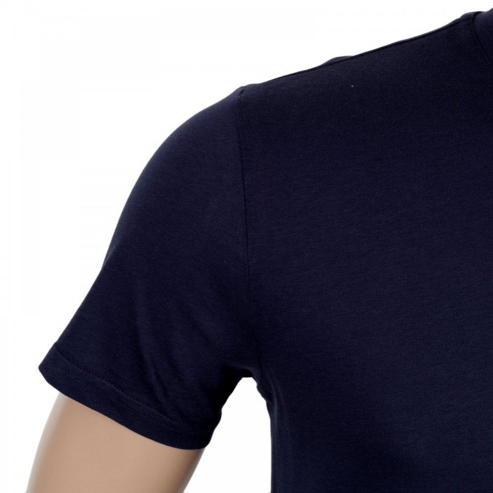 Mens Regular Fit Short Sleeve Crew Neck Navy T-shirt in Aqua