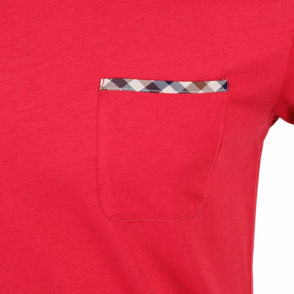 Red Short Sleeve Crew Neck Regular Fit T-Shirt for Men