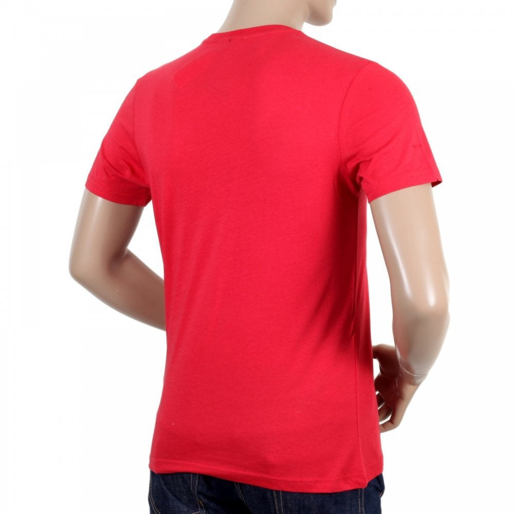 Red Short Sleeve Crew Neck Regular Fit T-Shirt for Men