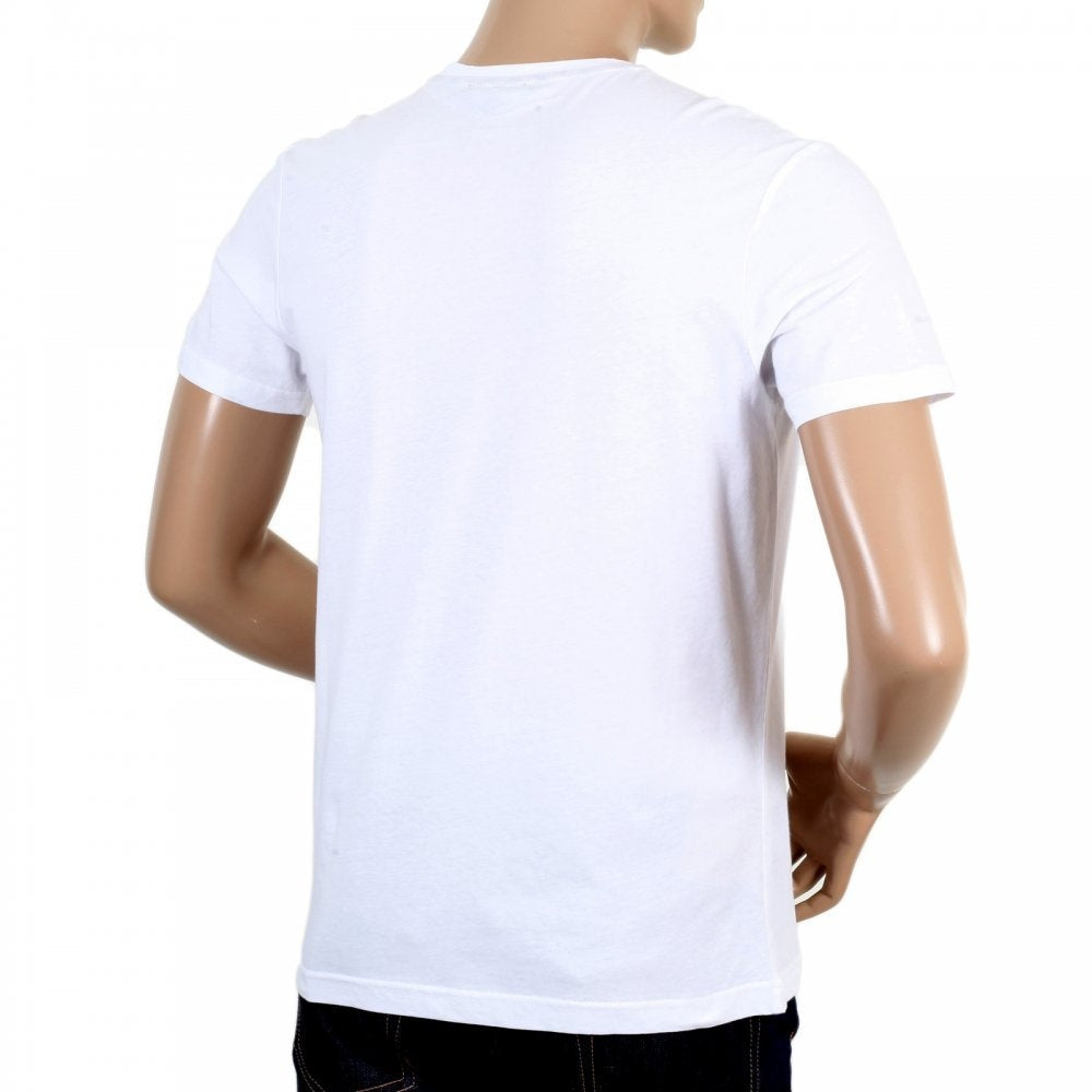 Mens White Brady Crew Neck Regular Fit Short Sleeve T-shirt