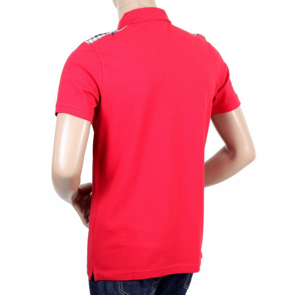 Mens Regular Fit Short Sleeve Red Polo Shirt