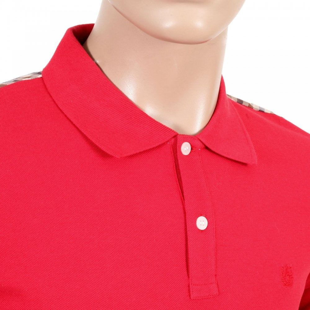 Mens Regular Fit Short Sleeve Red Polo Shirt