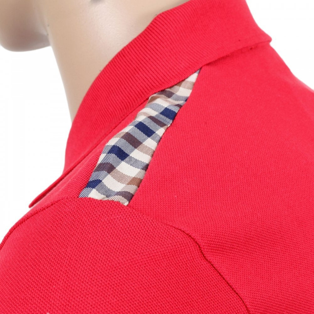 Mens Regular Fit Short Sleeve Red Polo Shirt