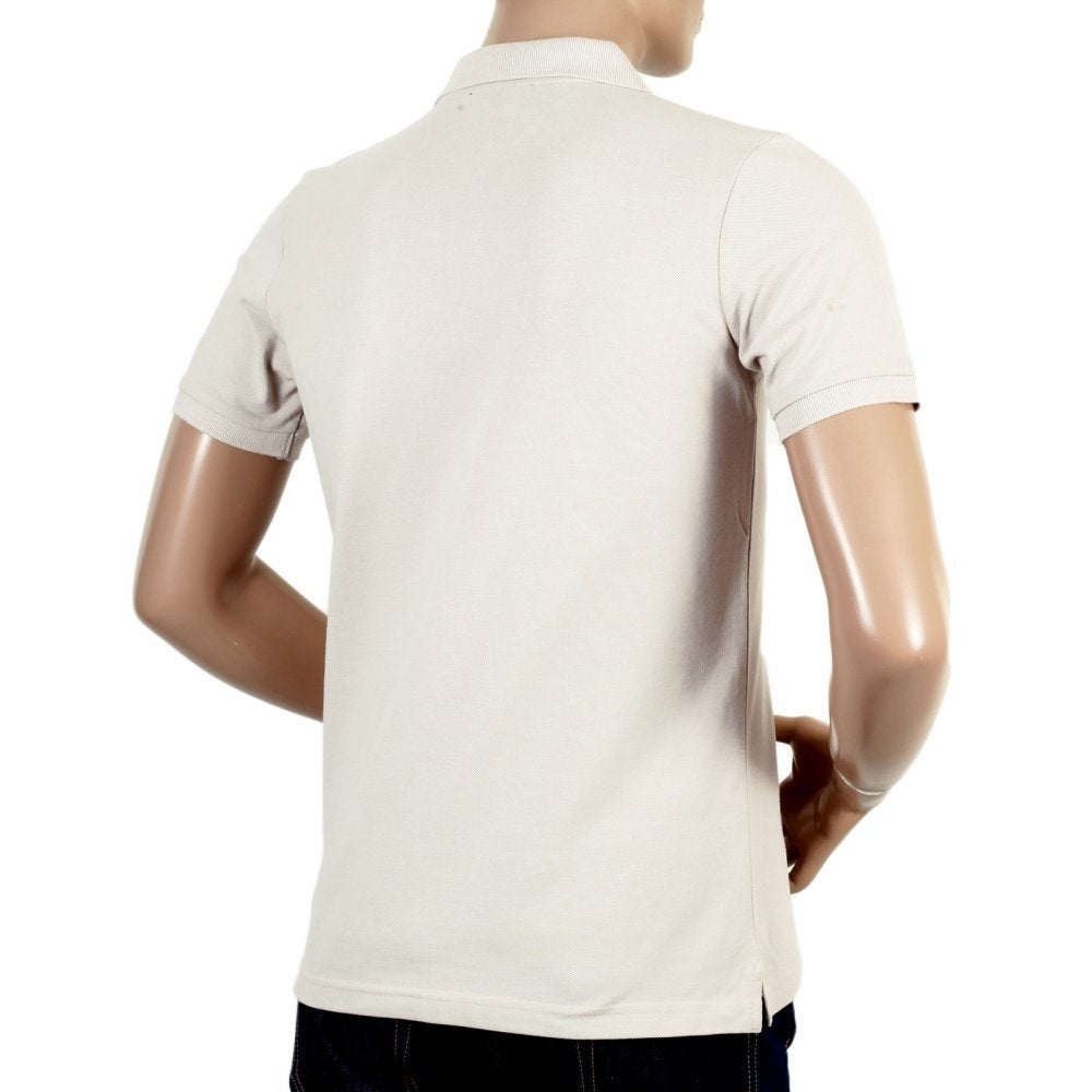 Mens Regular Fit Short Sleeve 100% Cotton Beige Hilton Polo Shirt