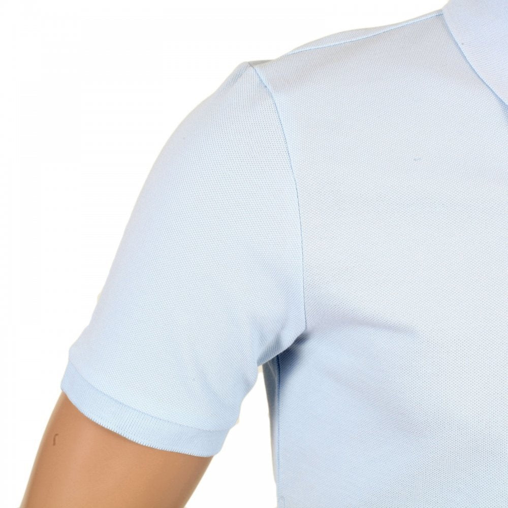 Mens Light Blue Short Sleeve Regular Fit Polo Shirt