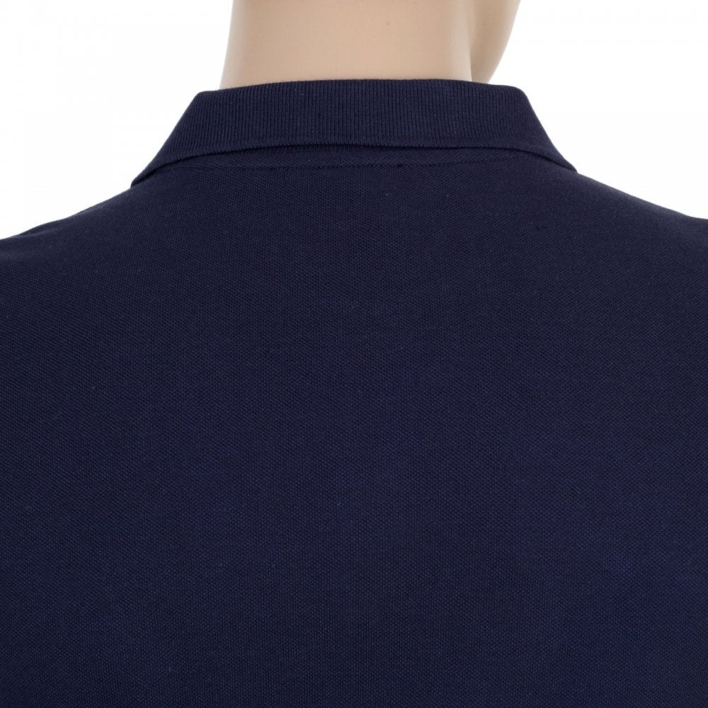 Mens 100% Cotton Regular Fit Short Sleeve Hilton Polo Shirt in Navy