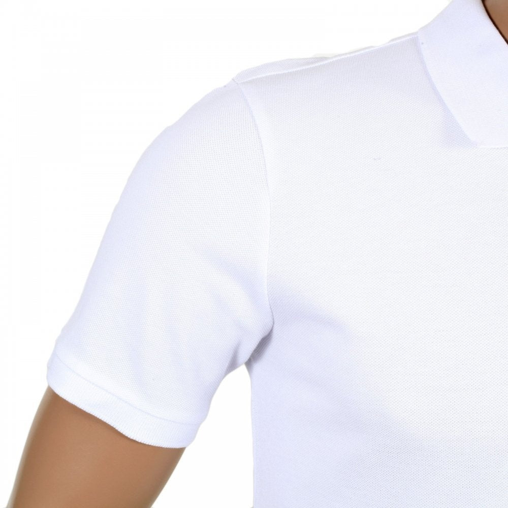 Mens Cotton Regular Fit Short Sleeve White Hilton Polo Shirt