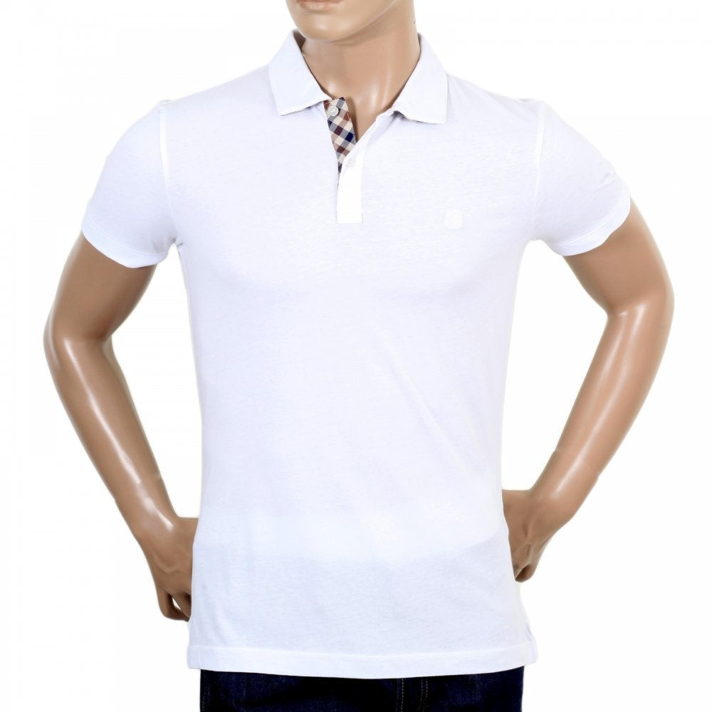 Mens 100% Cotton Regular Fit Short Sleeve Polo Shirt in White