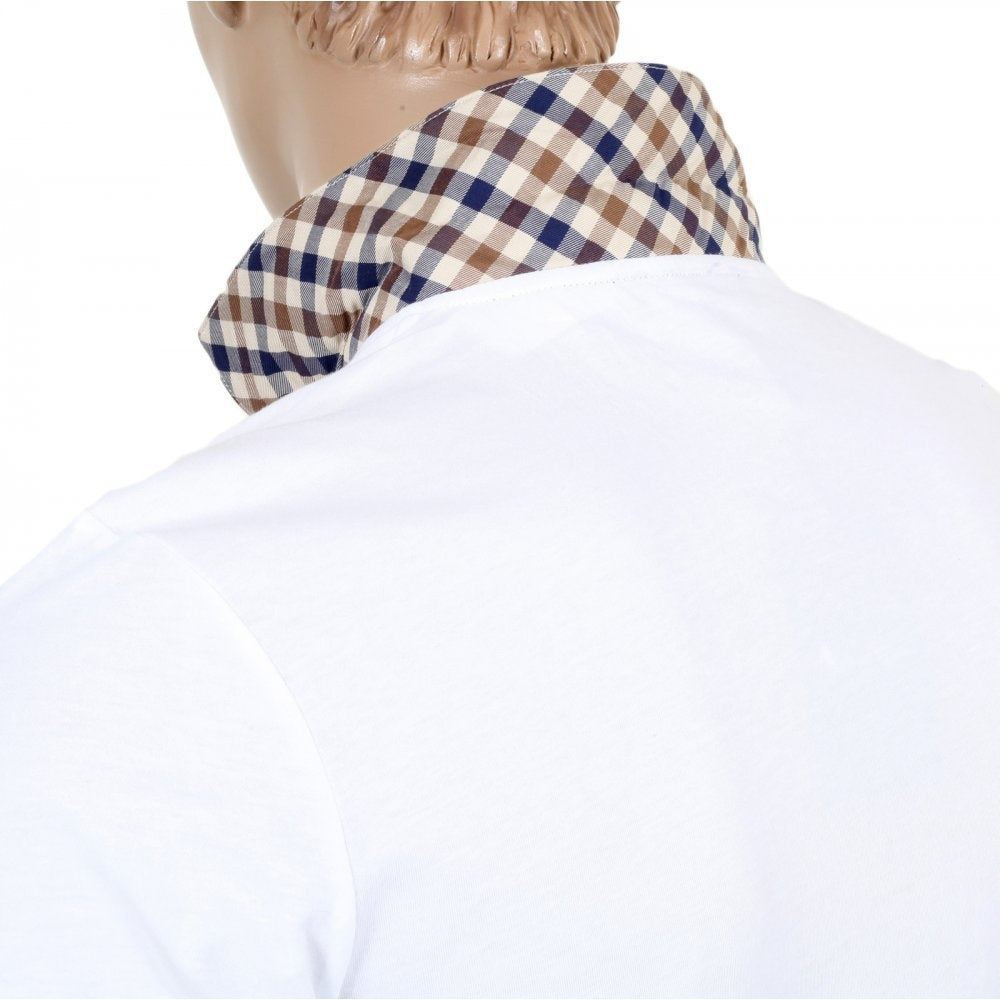 Mens 100% Cotton Regular Fit Short Sleeve Polo Shirt in White