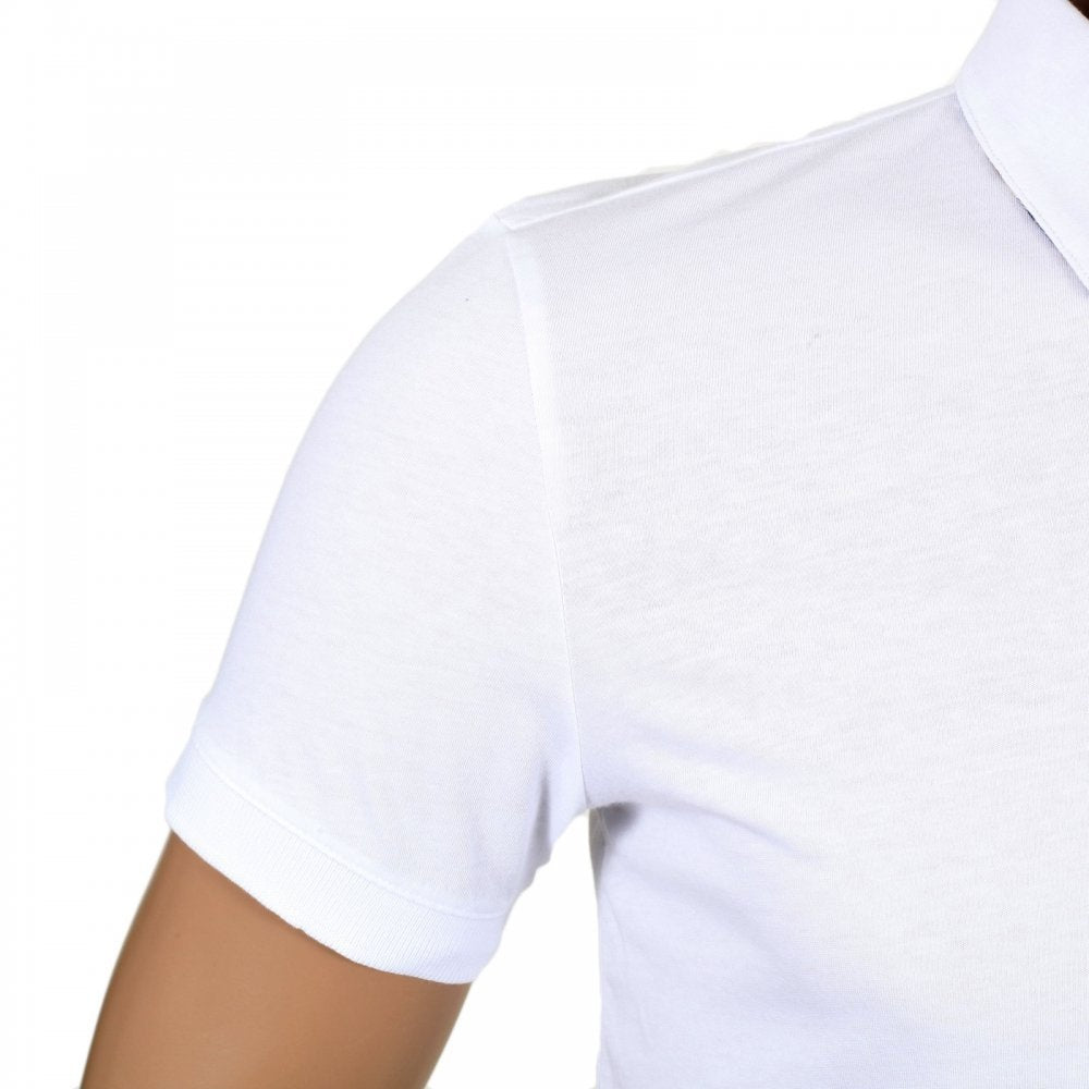 Mens 100% Cotton Regular Fit Short Sleeve Polo Shirt in White