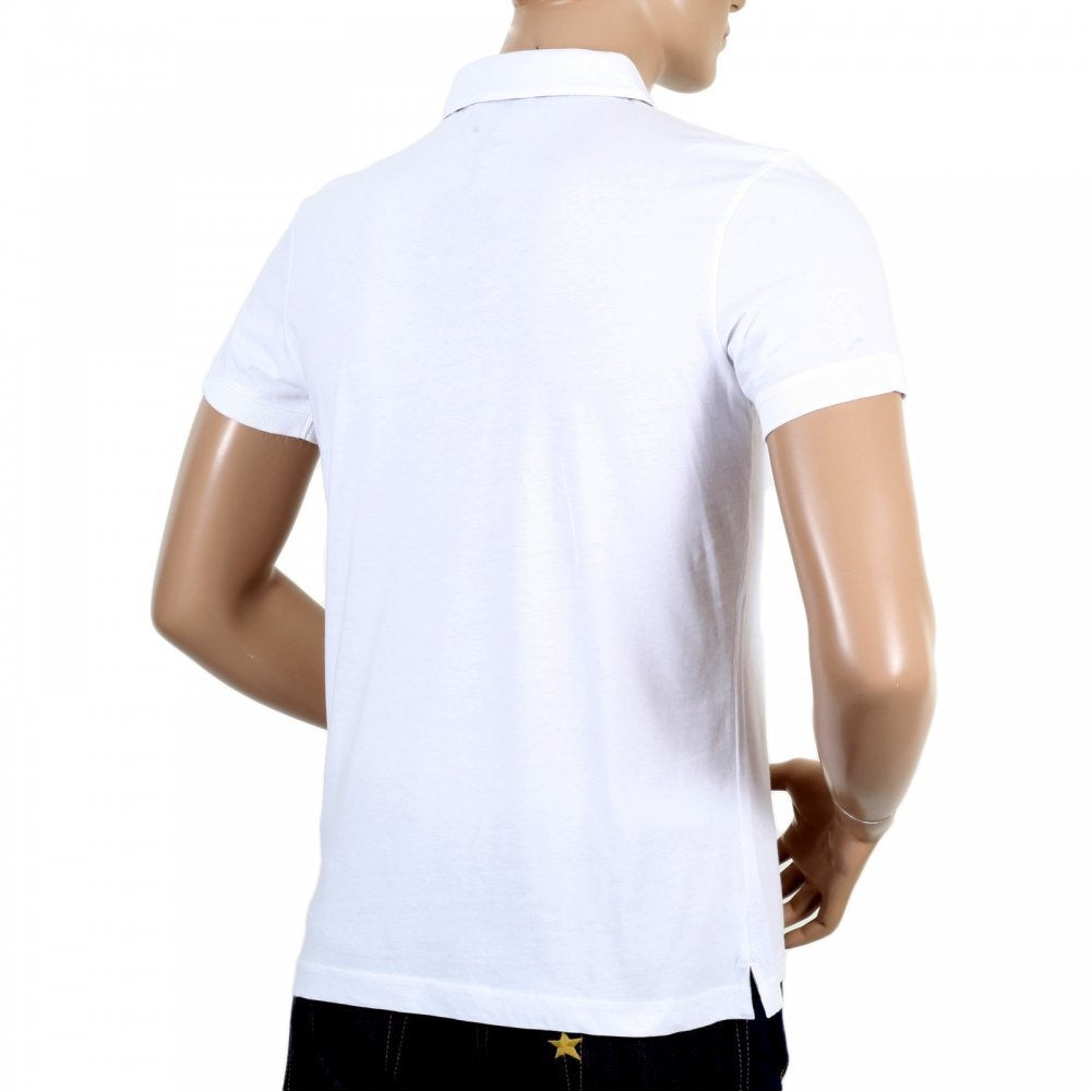 Mens 100% Cotton Regular Fit Short Sleeve Polo Shirt in White