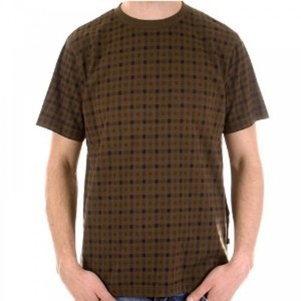 Brown checked, short sleeve Lucas T-shirt