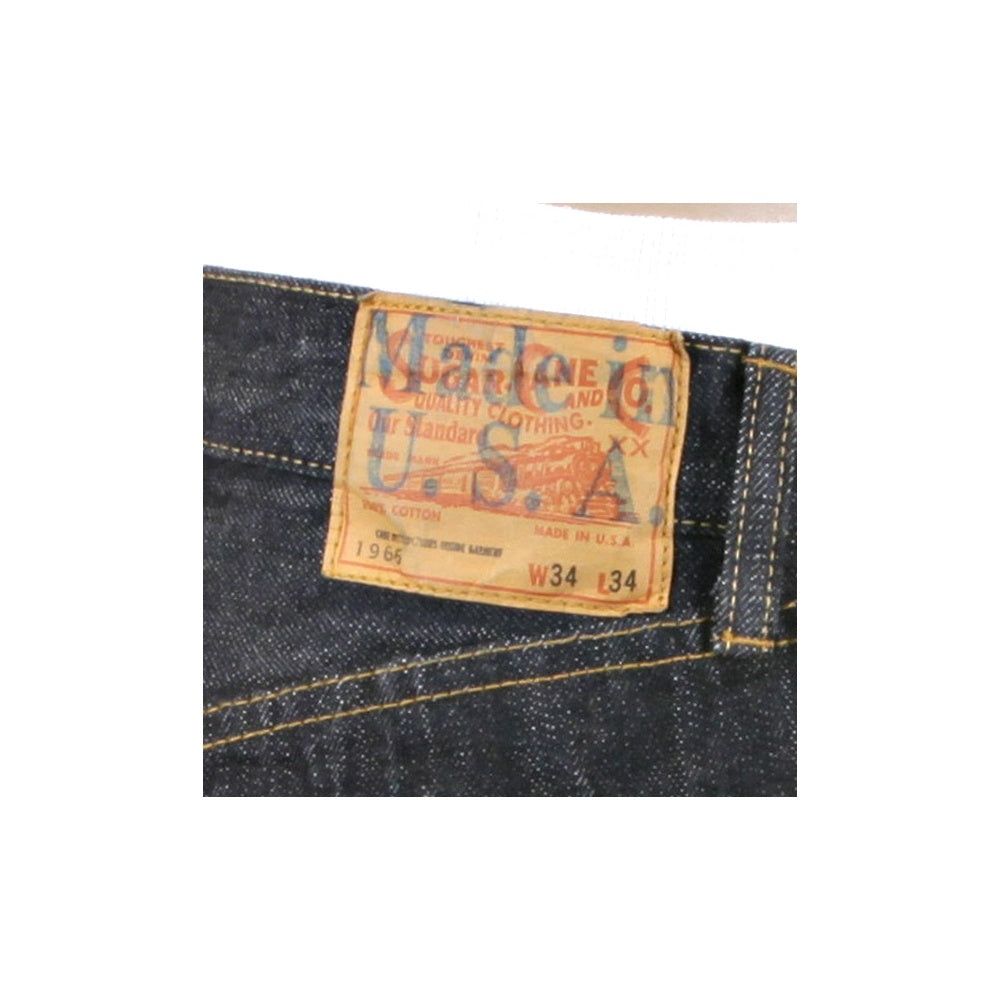 Navy One Wash 1966 Style Vintage Cut Japanese Selvedge Denim Jeans for Men SC41966A