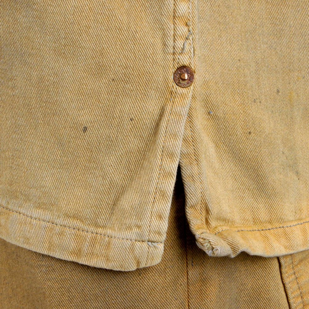Mens Brown Vintage Wash Fiction Romance Denim Button Front Workwear Jacket SC12241H