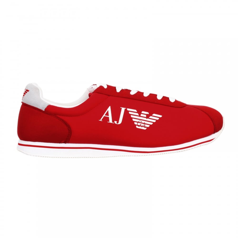 Red Canvas 06533 31 Low Top Runner Style Trainers for Men
