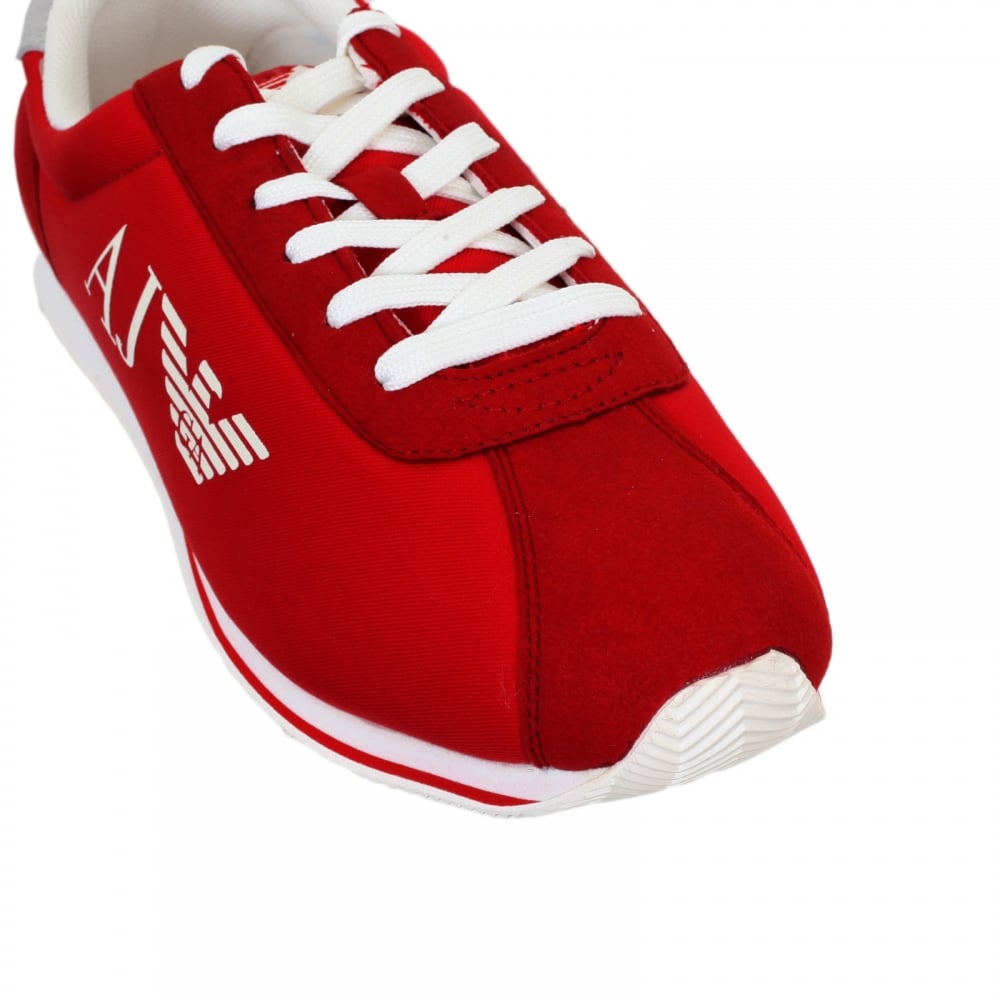 Red Canvas 06533 31 Low Top Runner Style Trainers for Men