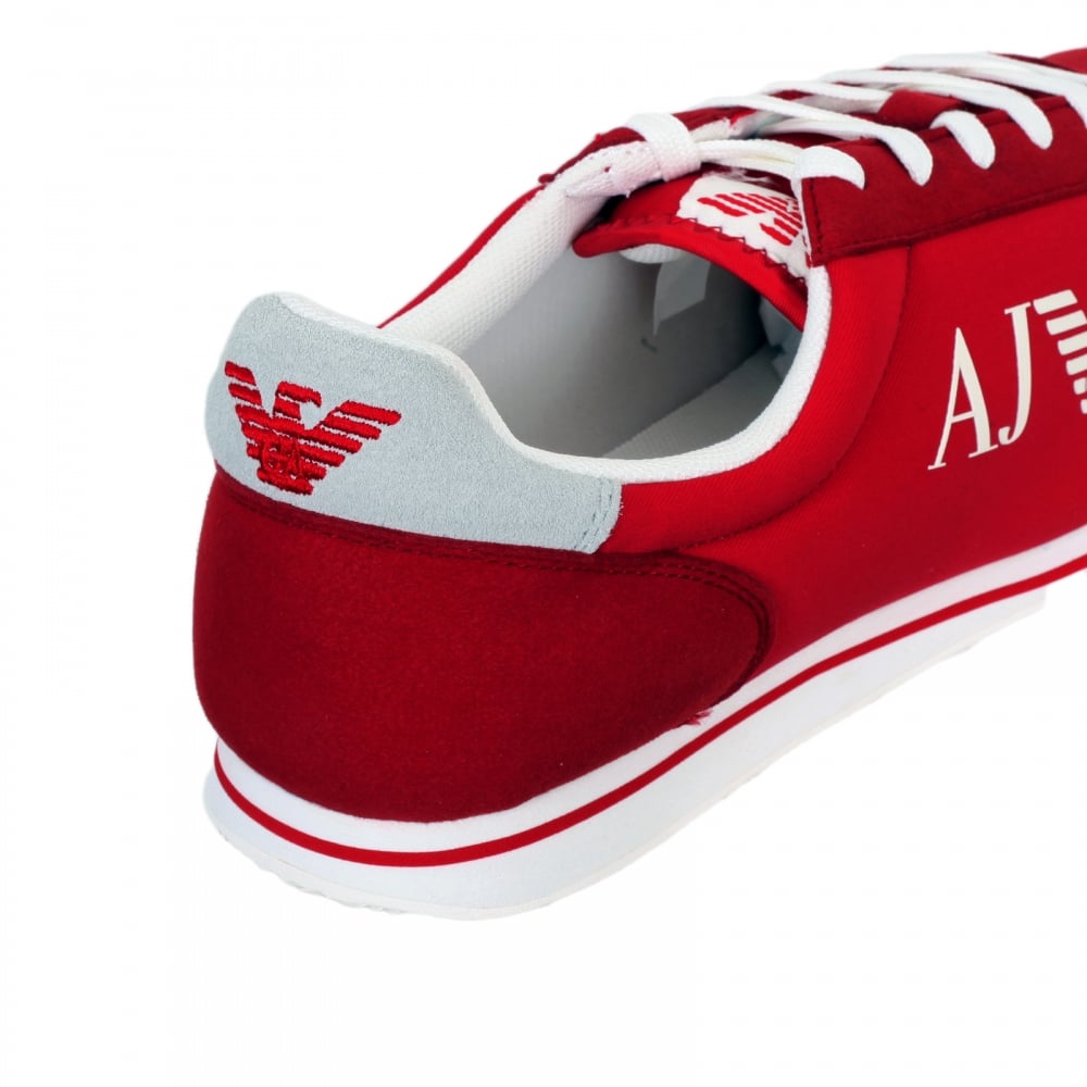 Red Canvas 06533 31 Low Top Runner Style Trainers for Men
