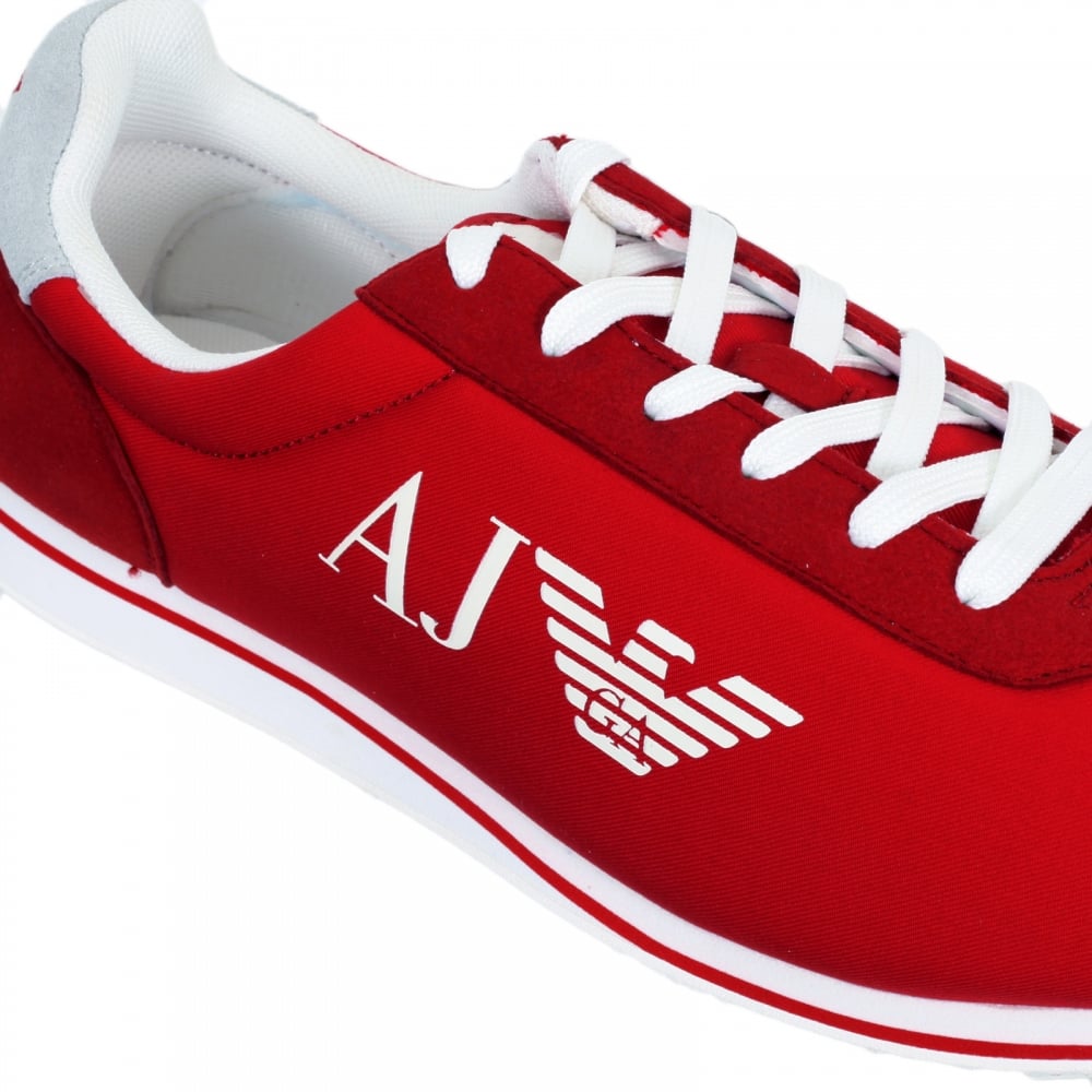 Red Canvas 06533 31 Low Top Runner Style Trainers for Men