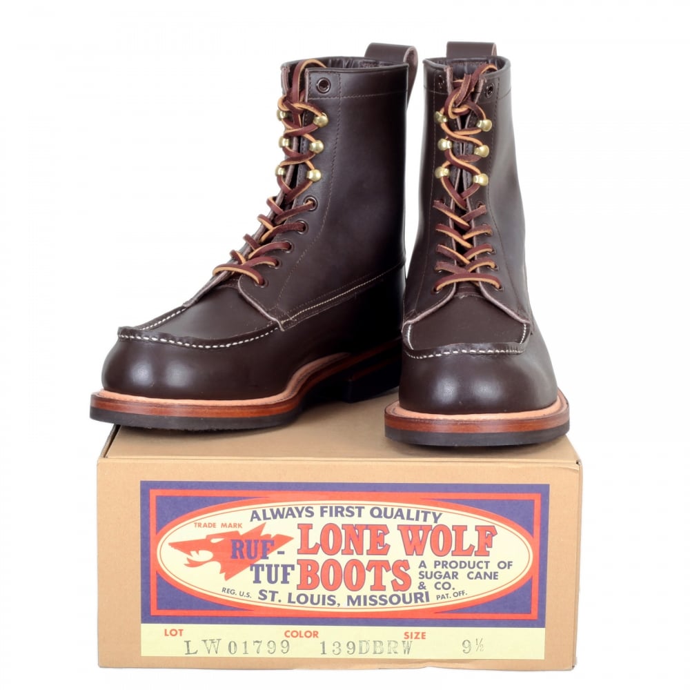 Brown US Oiled Cowhide Leather LW01799 Wood Cutter Boots with Calf High Shaft for Men