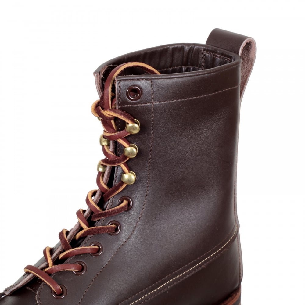 Brown US Oiled Cowhide Leather LW01799 Wood Cutter Boots with Calf High Shaft for Men