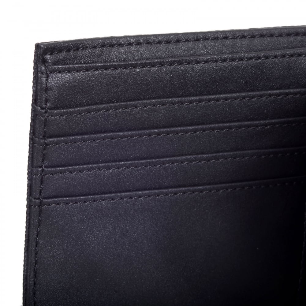 Logo 06V57 J4 Double Billfold 100% PVC Wallet Coin Pouch in Black