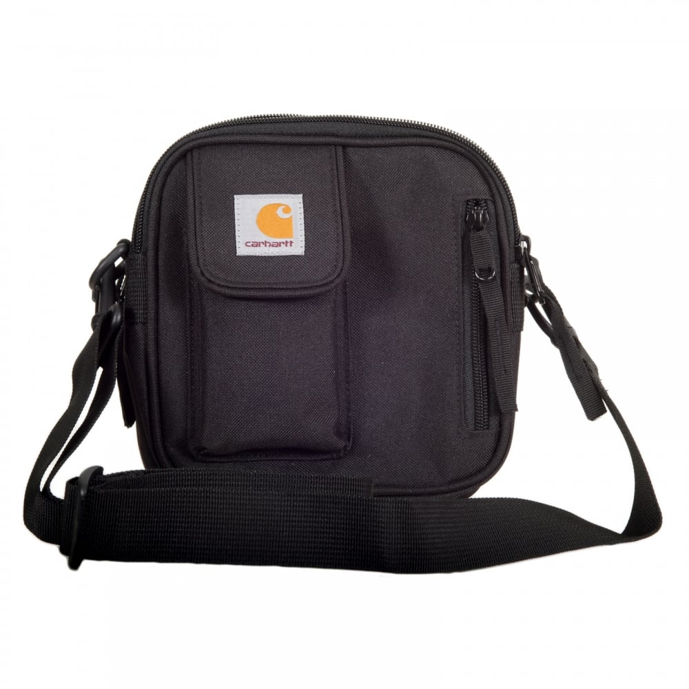 Black Essentials Black Bag with Adjustable Shoulder Strap for Men